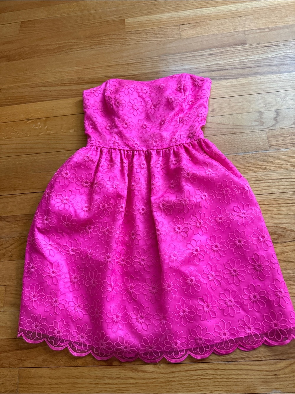 LILLY PULITZER Payton‎ Sweetheart Strapless Dress, Pop Pink, Size 6 D02 - Picture 2 of 4